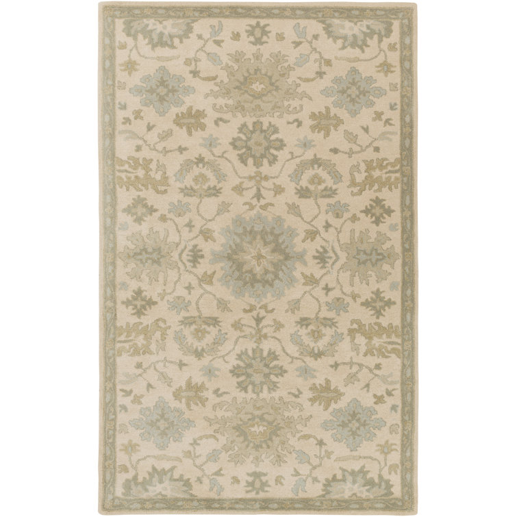 Arden Handmade Wool Light Beige/Sage/Pale Blue/Olive Rug & Reviews